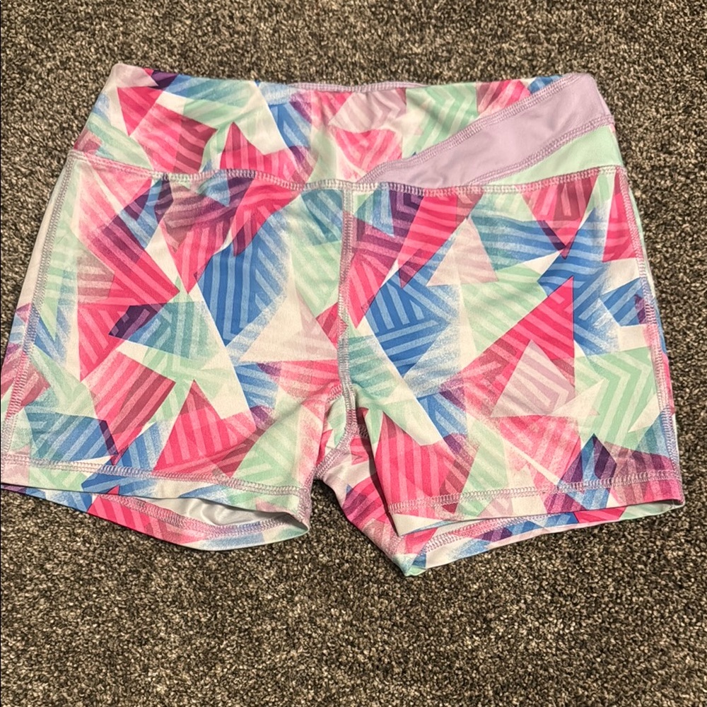Colorful Geometric Teen Shorts